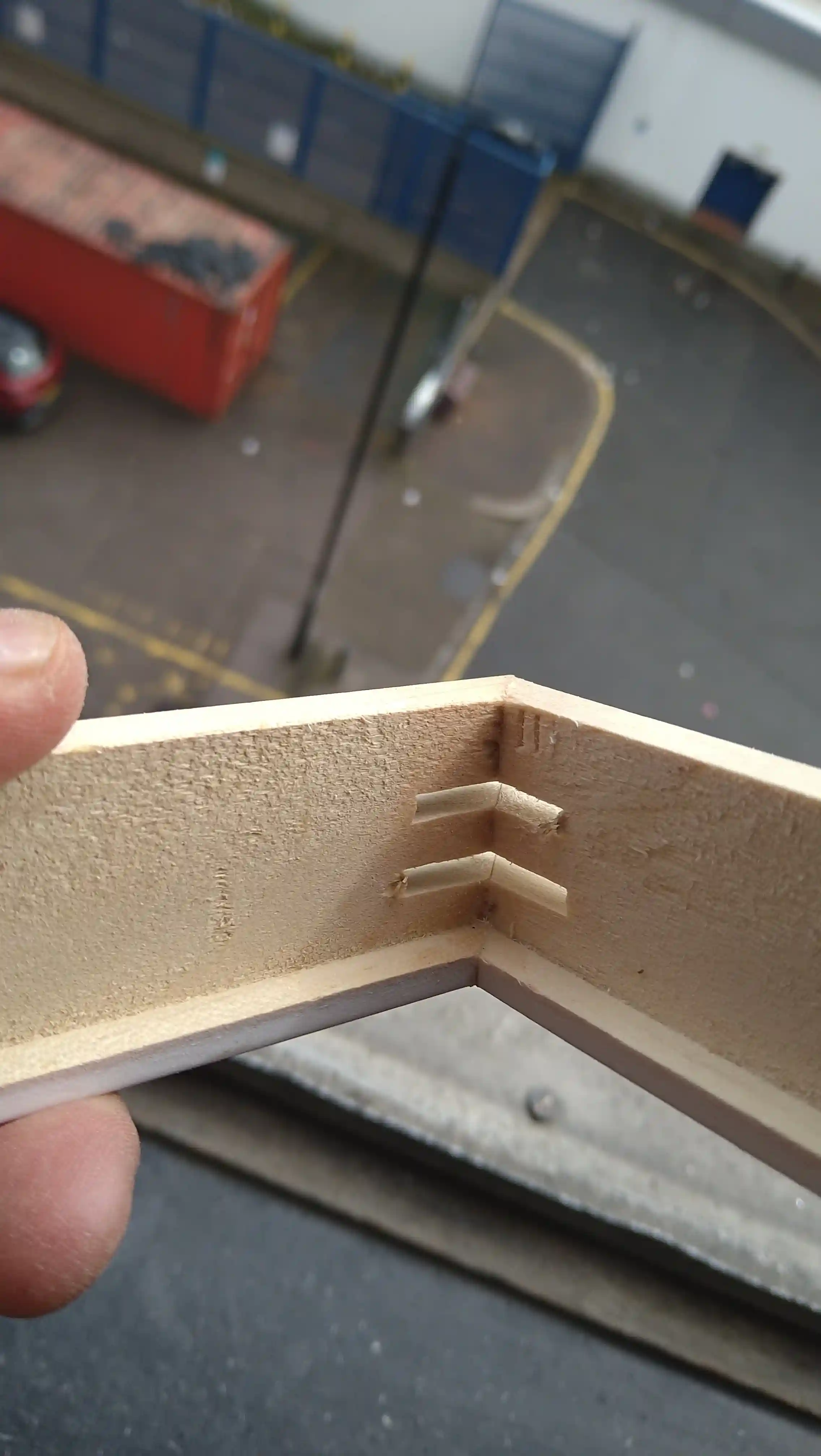 A picture frame with two holes